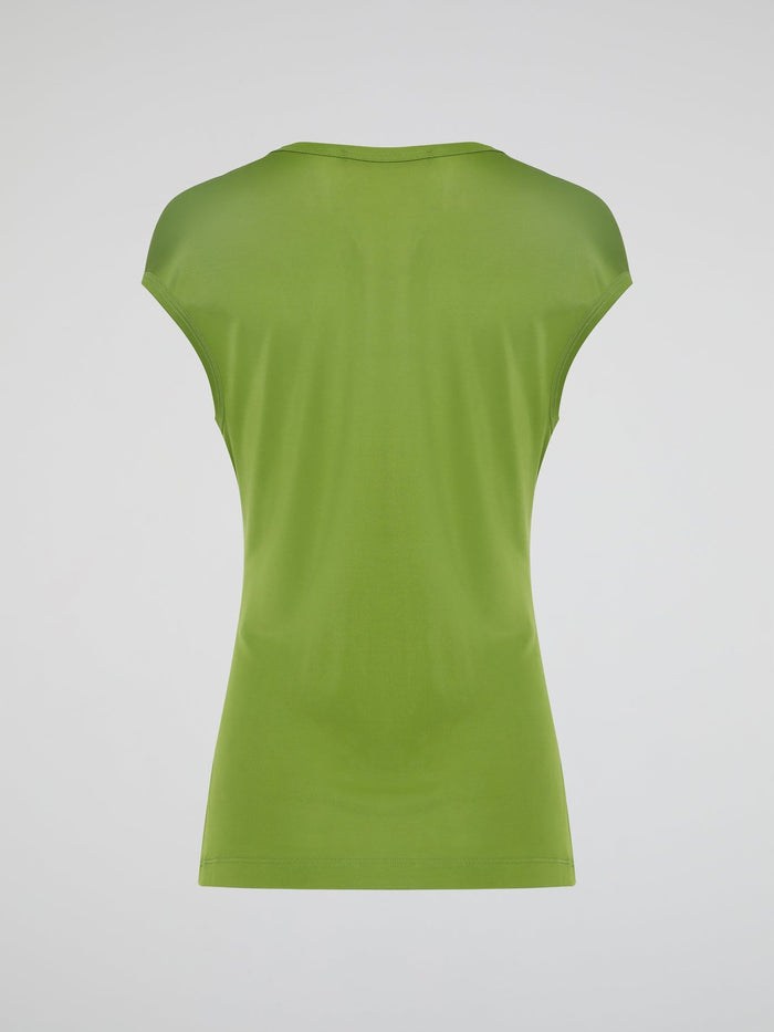 Introducing the Green Scoop Neck Top by Roberto Cavalli, where elegance meets sustainability! Crafted from luxurious eco-friendly materials, this chic piece boasts a flattering scoop neckline and a vibrant green hue that radiates freshness and life. Feel confident and fashion-forward, knowing that this Roberto Cavalli creation not only enhances your style, but also supports a greener future.