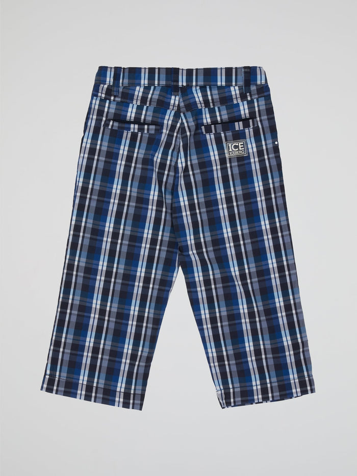 Introducing our Plaid Straight Cut Shorts ��� the coolest addition to any kid's summer wardrobe! These trendy shorts feature a vibrant iceberg-inspired plaid pattern that effortlessly pops with style. Crafted with comfort in mind, your little one will be sure to stay cool and fashionable all season long.