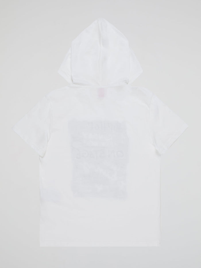 Get your mini fashionistas ready for an adventure with our White Printed Hooded T-Shirt (Kids)Iceberg! This unique and eye-catching piece combines coolness and comfort in one stylish package. With its striking iceberg design and cozy hood, your little ones will be the coolest kids on the block, turning heads wherever they go.