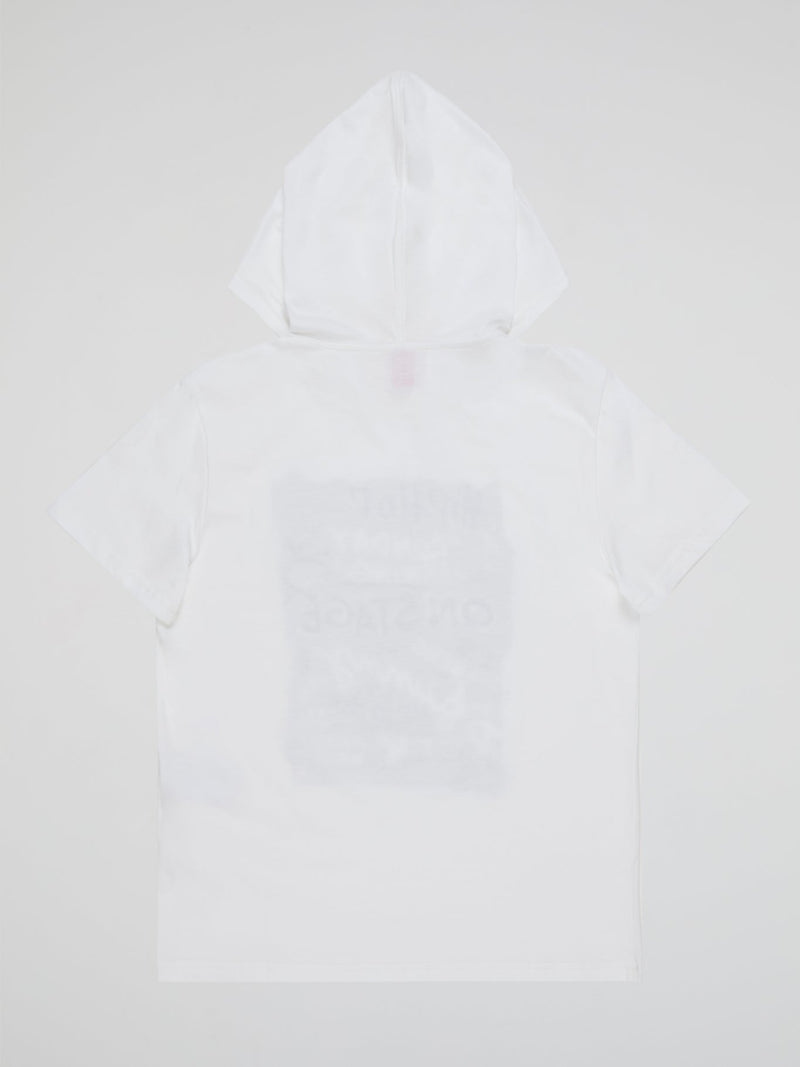 Get your mini fashionistas ready for an adventure with our White Printed Hooded T-Shirt (Kids)Iceberg! This unique and eye-catching piece combines coolness and comfort in one stylish package. With its striking iceberg design and cozy hood, your little ones will be the coolest kids on the block, turning heads wherever they go.