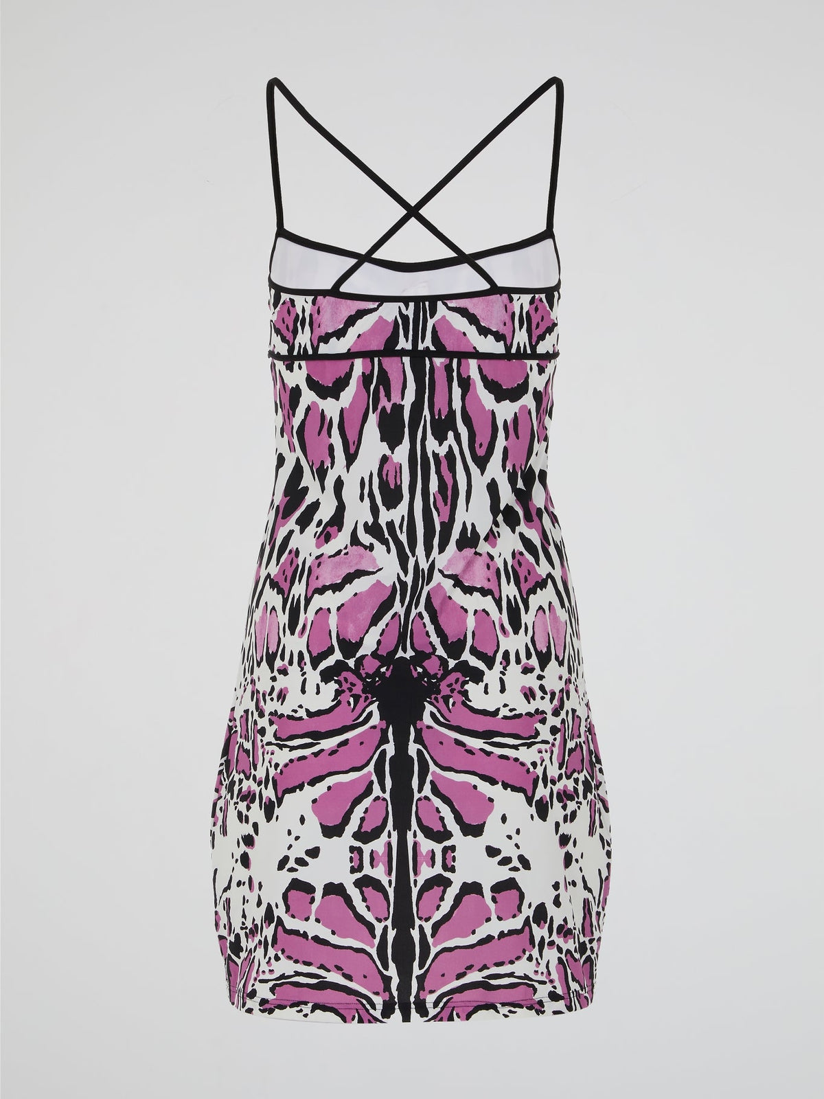 Unleash your wild side with the Animal Print Strap Dress by Roberto Cavalli. This captivating and daring dress features a mesmerizing print that evokes the untamed spirit of the jungle. The sleek and flattering silhouette, coupled with the luxurious fabric, makes it a fierce and fashionable choice for any occasion.