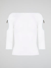 Elevate your everyday wardrobe with this stunning White Cut Out Top from Roberto Cavalli. Crafted from luxurious, high-quality materials, this top features intricate cut out detailing that adds a touch of edge and sophistication to any outfit. Perfect for day or night, this versatile piece is a must-have addition to your fashion collection.