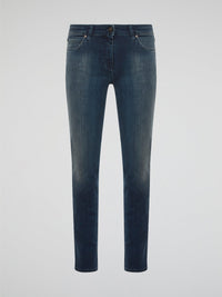 Elevate your denim game with these Stone Washed Skinny Denim Jeans by Roberto Cavalli, designed to hug your curves in all the right places. The unique stone wash finish gives these jeans a worn-in, vintage look that sets them apart from your average pair of skinny jeans. Pair them with a sleek blouse and heels for a chic and edgy urban look that will turn heads wherever you go.