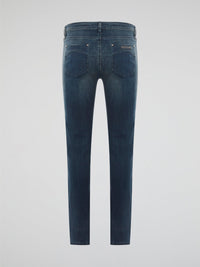 Elevate your denim game with these Stone Washed Skinny Denim Jeans by Roberto Cavalli, designed to hug your curves in all the right places. The unique stone wash finish gives these jeans a worn-in, vintage look that sets them apart from your average pair of skinny jeans. Pair them with a sleek blouse and heels for a chic and edgy urban look that will turn heads wherever you go.