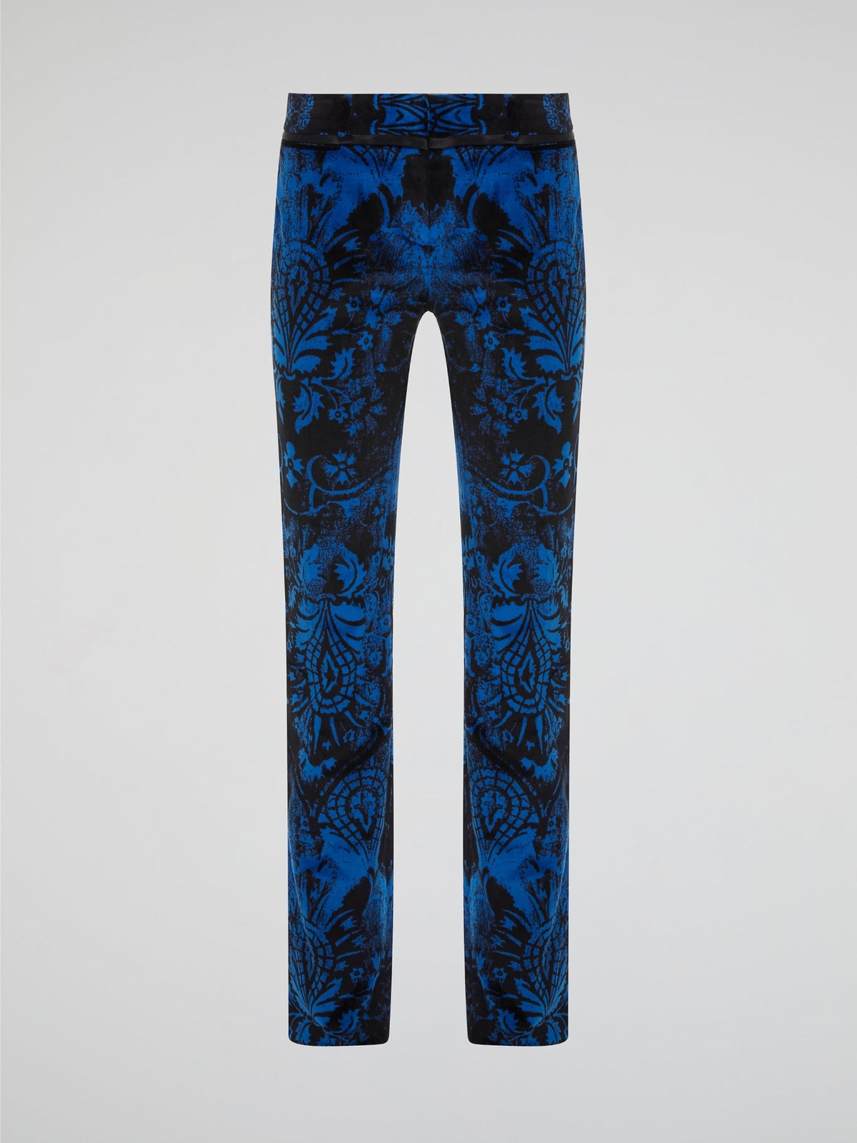 Step out in style with these statement Blue Printed Skinny Trousers from Roberto Cavalli, designed to turn heads wherever you go. The intricate print adds a touch of sophistication to any outfit, while the form-fitting silhouette hugs your curves in all the right places. Elevate your wardrobe with these must-have trousers that exude luxury and high-fashion flair.