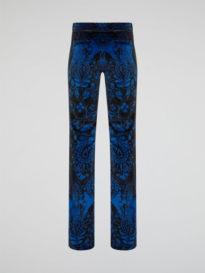 Step out in style with these statement Blue Printed Skinny Trousers from Roberto Cavalli, designed to turn heads wherever you go. The intricate print adds a touch of sophistication to any outfit, while the form-fitting silhouette hugs your curves in all the right places. Elevate your wardrobe with these must-have trousers that exude luxury and high-fashion flair.