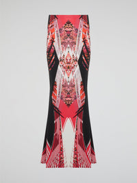 Feel like a modern-day goddess in this stunning red printed maxi skirt by Roberto Cavalli. The vibrant color and intricate design will make you stand out in any crowd, while the flowing silhouette adds a touch of elegance to your look. Pair it with a simple top and statement jewelry for a look that is both bold and chic.