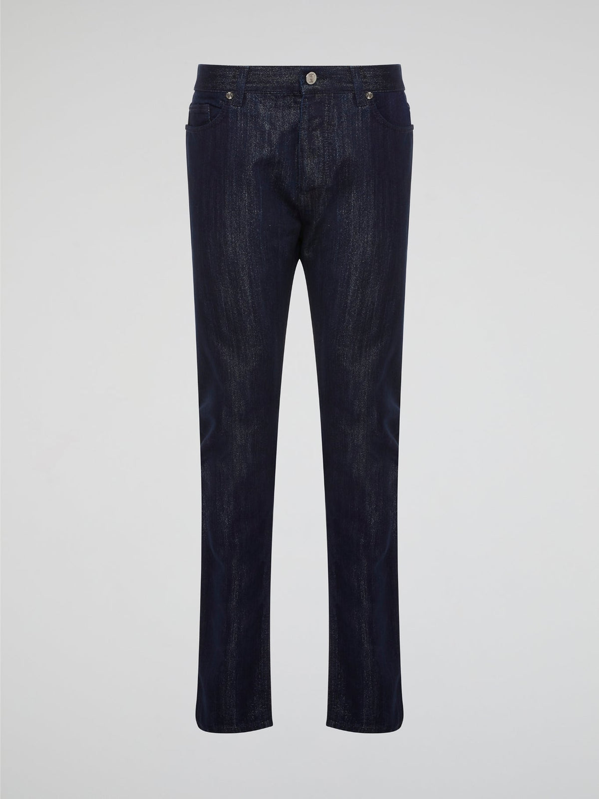 Elevate your denim game with these sleek Navy Slim Fit Jeans by Roberto Cavalli, perfect for the modern man who values style and sophistication. Crafted from high-quality denim with a hint of stretch, these jeans provide a comfortable and flattering fit that will keep you looking sharp all day long. Pair them with a crisp white shirt and sneakers for a laid-back yet polished ensemble that will turn heads wherever you go.