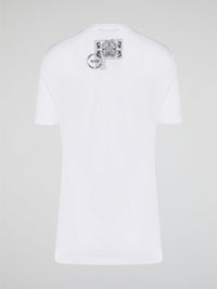 Elevate your casual style with the White Printed Oversized T-Shirt from Roberto Cavalli. Made with premium cotton fabric, this tee features a bold and eye-catching print that will set you apart from the crowd. Whether you dress it up with heels or keep it cool with sneakers, this statement piece is a must-have for your wardrobe.