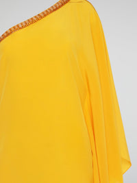 Turn heads and steal the spotlight in this vibrant Yellow Asymmetrical Studded Dress by Roberto Cavalli. With its edgy asymmetrical hemline and bold studded accents, this dress is a statement piece for any fashion-forward woman. Own the room and exude confidence in this daring and unique design that is sure to make you stand out from the crowd.