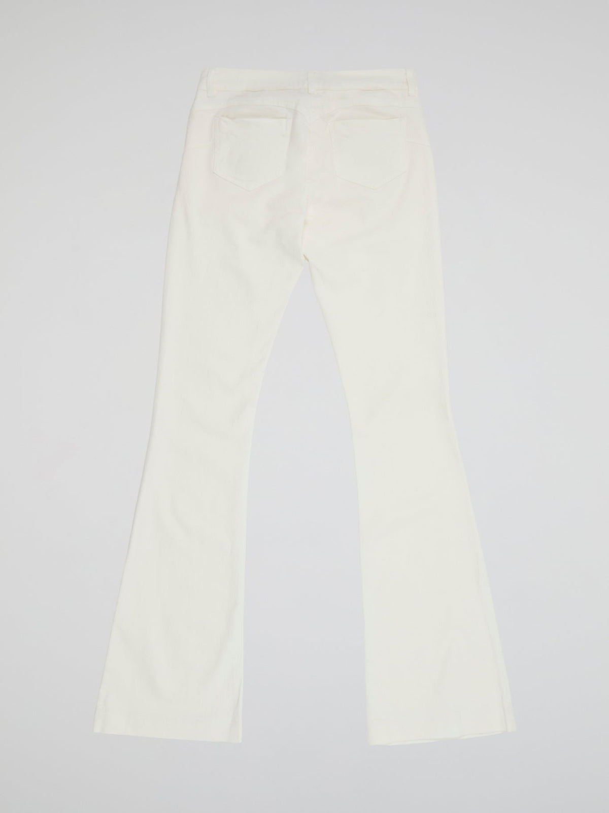 Step into the spotlight with these stunning White Flared trousers from Ki6?who Are You? Made with luxurious and breathable fabric, these trousers will elevate any look with their sleek and sophisticated design. Whether you're dressing up for a night out or keeping it casual during the day, these trousers are a must-have addition to your wardrobe.