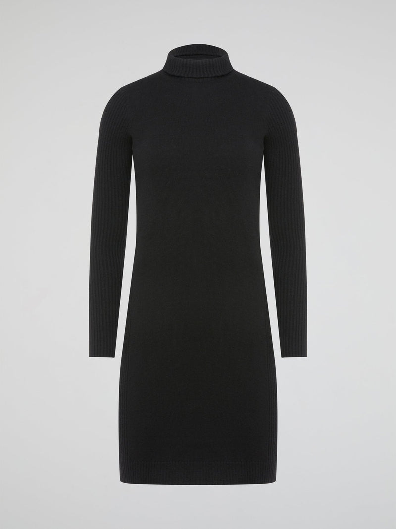 Step out in style and turn heads in our luxurious Black Faux Fur Sweater Dress by Blumarine. This fierce and fabulous dress features a soft faux fur exterior that will make you feel like a true fashionista. Whether you're hitting the town or cozying up at home, this dress is sure to make a statement and keep you warm all season long.