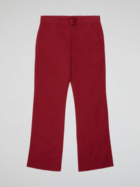 Turn heads in these vibrant Red Palazzo Pants from Moschino Cheap And Chic, the perfect statement piece for your wardrobe. Made with high-quality fabric and featuring a flattering wide-leg silhouette, these pants are both comfortable and stylish. Pair them with a simple top and heels for a chic and sophisticated look that's sure to make you stand out.