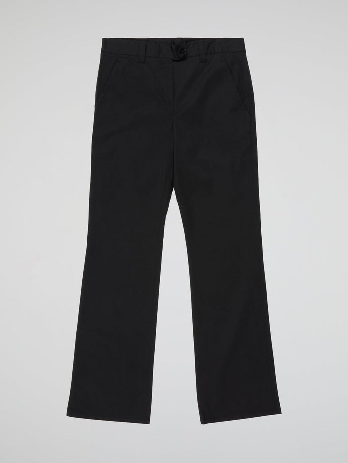 Step out in style and sophistication with these sleek Black Palazzo Pants from Moschino Cheap And Chic. The flowing silhouette and high waist design create an effortlessly chic look that is perfect for any occasion. Elevate your wardrobe with these versatile and trendy pants that will instantly become a staple in your collection.