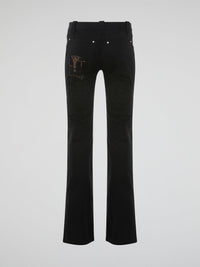 Step out in style with our Black Studded Straight Leg JeansLt By Voyage, featuring edgy studded detailing that will add a touch of rockstar glamour to any outfit. These jeans are made with a comfortable design and a flattering straight leg fit, making them perfect for both casual and dressed-up looks. Elevate your wardrobe with these unique, statement-making jeans that are sure to turn heads wherever you go.