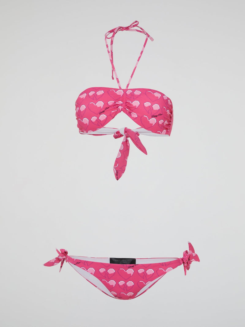 Dive into summer in style with our Pink Heart Print Swimwear by Philipp Plein. Whether you're lounging by the pool or catching some waves at the beach, this vibrant and playful design is sure to turn heads. Made with high-quality materials, you'll feel confident and chic all season long in this must-have swimwear.