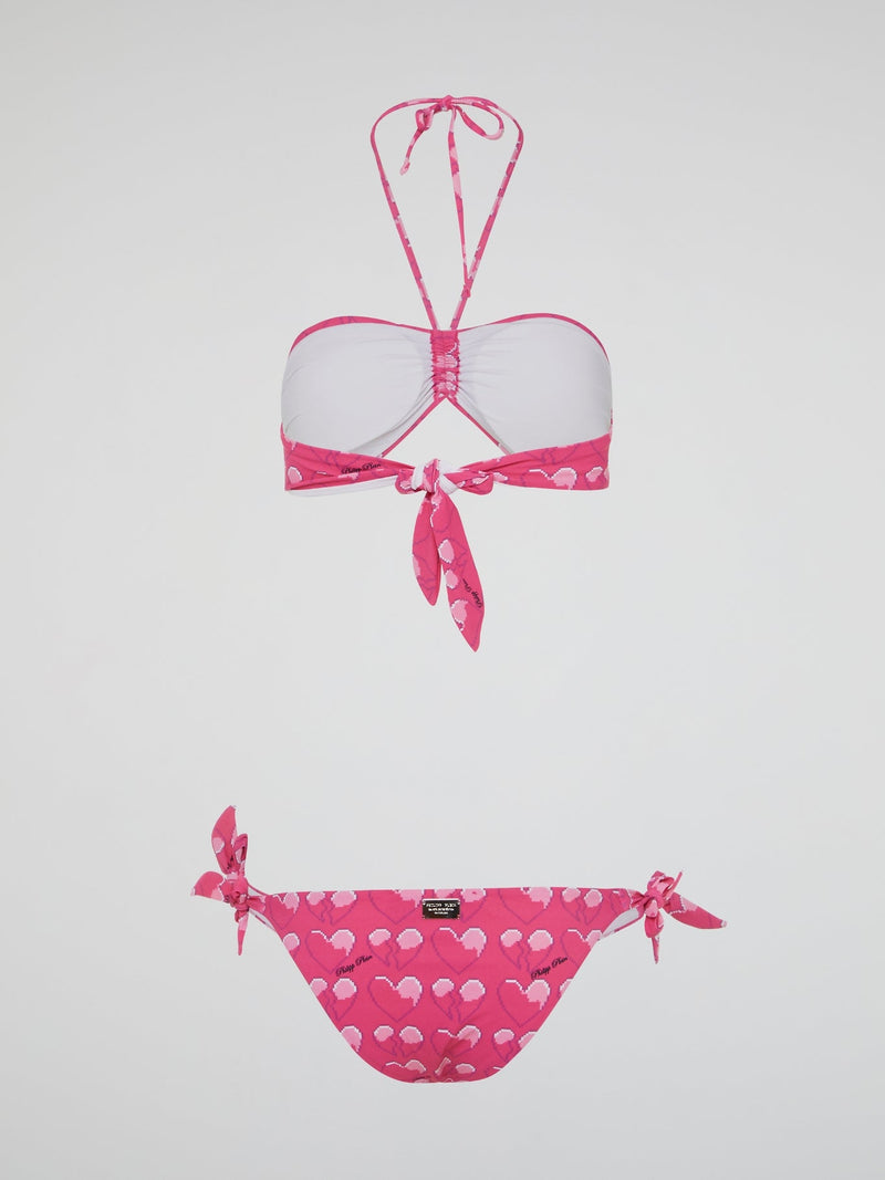 Dive into summer in style with our Pink Heart Print Swimwear by Philipp Plein. Whether you're lounging by the pool or catching some waves at the beach, this vibrant and playful design is sure to turn heads. Made with high-quality materials, you'll feel confident and chic all season long in this must-have swimwear.