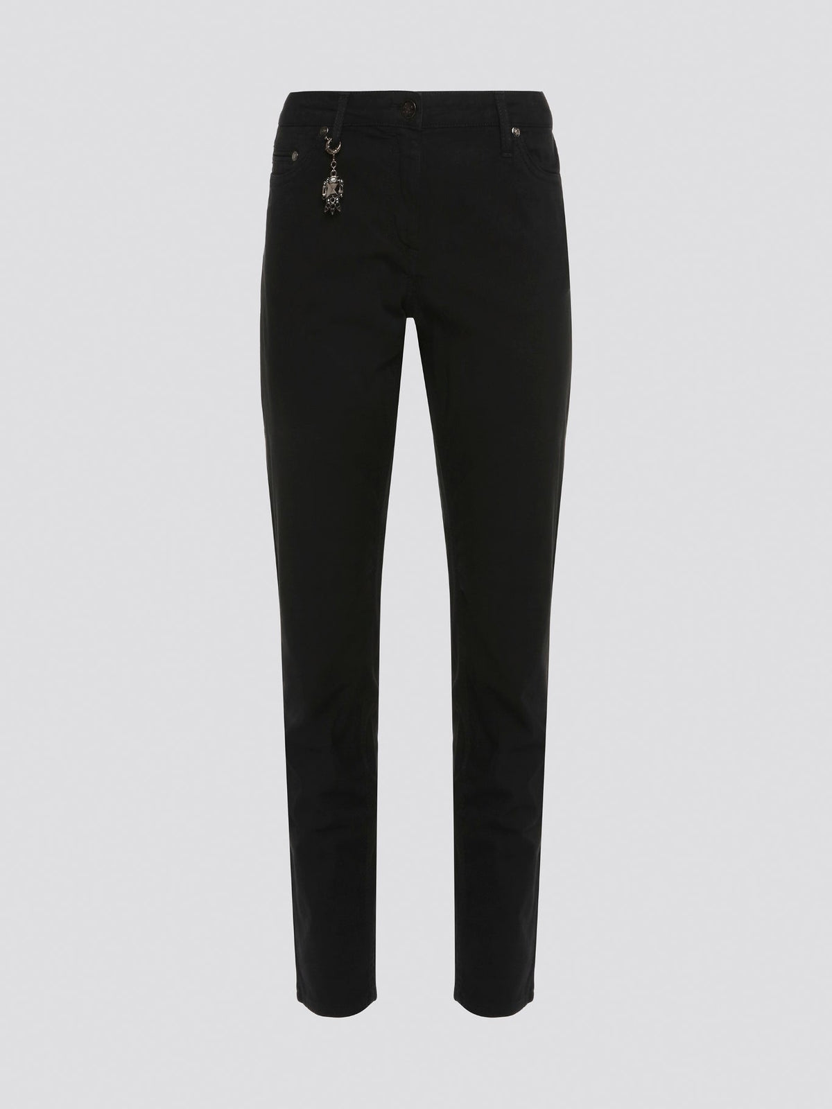 Step out in style with these sleek and versatile Black Skinny Fit Jeans from Roberto Cavalli. Made from premium quality denim, these jeans hug your curves in all the right places while offering unbeatable comfort. Whether dressed up with heels or down with sneakers, these jeans are a must-have for any fashion-forward wardrobe.