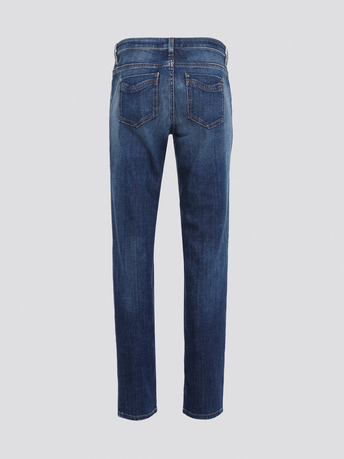 Step out in style with these Blue Stonewashed Skinny Jeans by Roberto Cavalli, perfect for embracing a laid-back yet sophisticated vibe. The unique stonewashed effect gives these jeans a worn-in look that exudes effortless cool. Pair them with a graphic tee and sneakers for an edgy, street-style inspired ensemble.