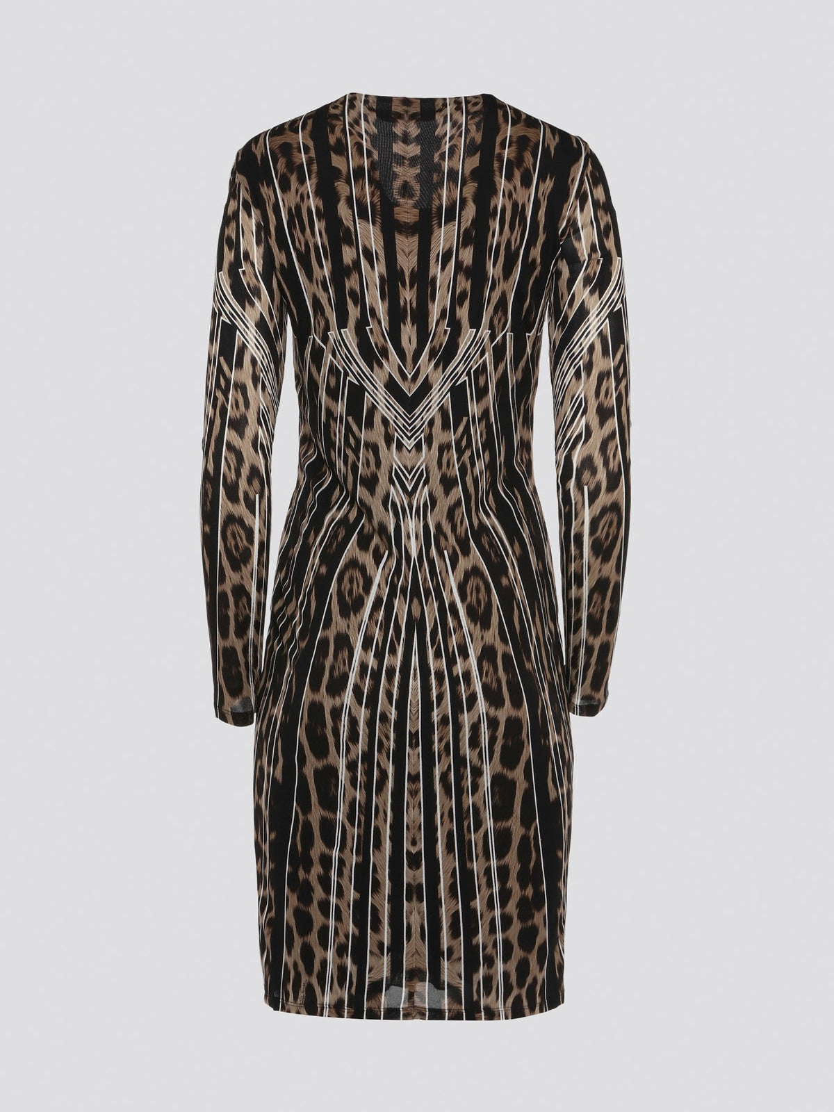 Step into the wild side with our Roberto Cavalli Leopard Print Long Sleeve Dress! This stunning statement piece features a fierce leopard print design that is sure to turn heads wherever you go. Made with high-quality materials, this dress embodies luxury and sophistication, making it the perfect choice for any stylish fashionista. Dress to impress and unleash your inner feline with this captivating Leopard Print Long Sleeve Dress from Roberto Cavalli.