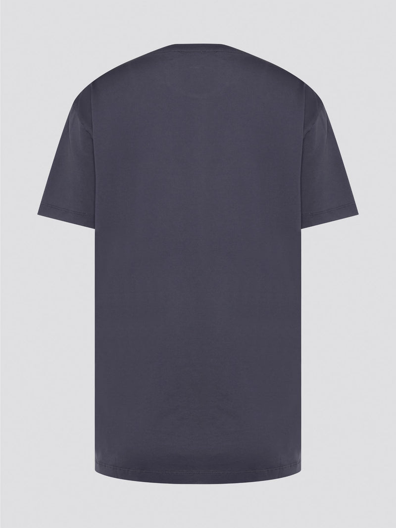 Elevate your casual style with our Navy Printed Oversized T-Shirt by Roberto Cavalli. Featuring a bold abstract print and a relaxed fit, this tee is perfect for adding a statement piece to your wardrobe. Made from high-quality materials, this t-shirt is both comfortable and fashion-forward for a standout look wherever you go.