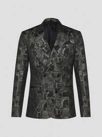 Step out in style and make a statement with our Metallic Double Breasted Blazer by Bikkembergs. Crafted with high-quality materials and attention to detail, this blazer features a shiny metallic finish that is sure to turn heads. Whether you're dressing up for a special occasion or adding a touch of glam to your everyday look, this blazer is a must-have piece for your wardrobe.