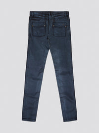 Elevate your denim game with these sleek Navy Slim Fit Jeans by Roberto Cavalli, perfect for the modern man who values style and sophistication. Crafted from high-quality denim with a hint of stretch, these jeans provide a comfortable and flattering fit that will keep you looking sharp all day long. Pair them with a crisp white shirt and sneakers for a laid-back yet polished ensemble that will turn heads wherever you go.