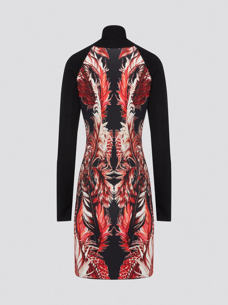 Elevate your wardrobe with the timeless sophistication of this Roberto Cavalli Printed Turtleneck Dress. Perfect for any occasion, this dress features a striking print that exudes luxury and style. With its figure-flattering silhouette and elegant turtleneck design, you'll turn heads wherever you go in this must-have piece.