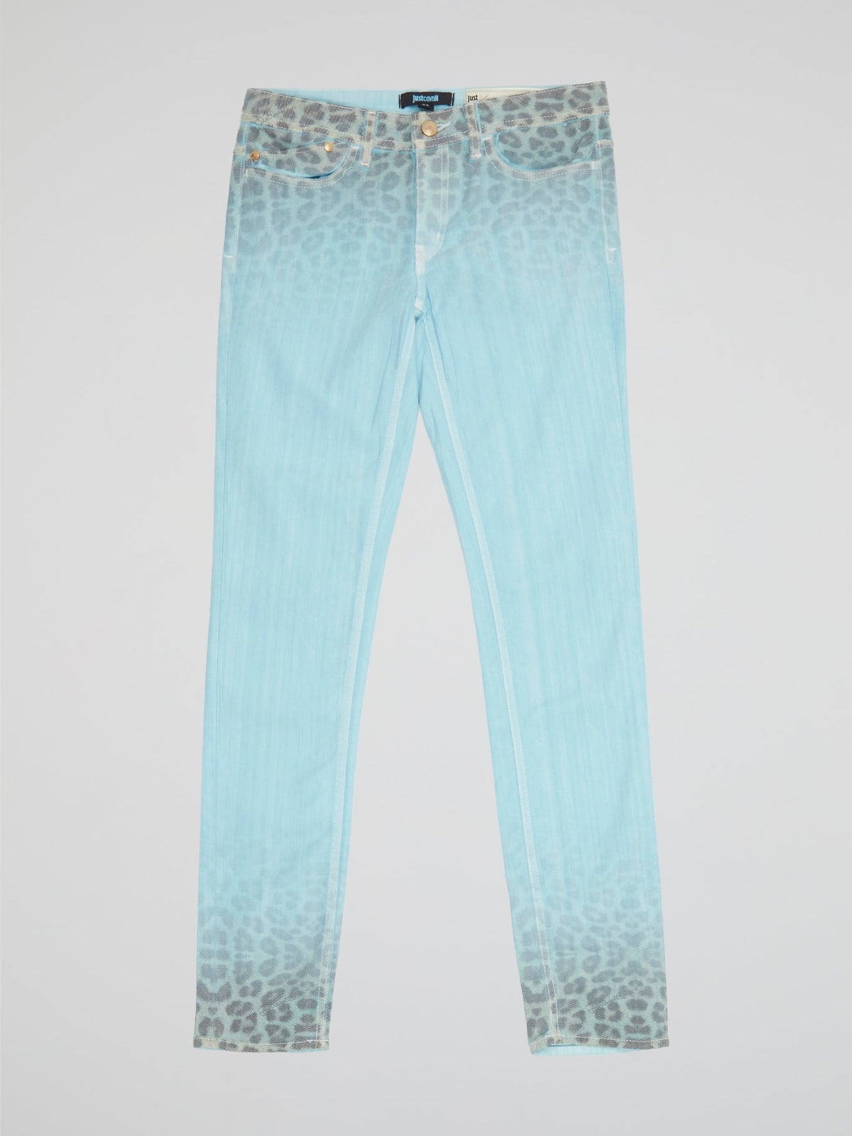 Unleash your wild side with these Blue Leopard Gradient Pants by Just Cavalli. Crafted from luxurious fabric that hugs your curves in all the right places, these pants feature a mesmerizing gradient pattern that transitions from deep indigo to fierce leopard print. Step out in style and make a statement with these bold and trendy pants that are sure to turn heads wherever you go.