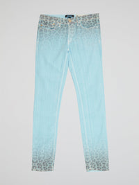 Unleash your wild side with these Blue Leopard Gradient Pants by Just Cavalli. Crafted from luxurious fabric that hugs your curves in all the right places, these pants feature a mesmerizing gradient pattern that transitions from deep indigo to fierce leopard print. Step out in style and make a statement with these bold and trendy pants that are sure to turn heads wherever you go.