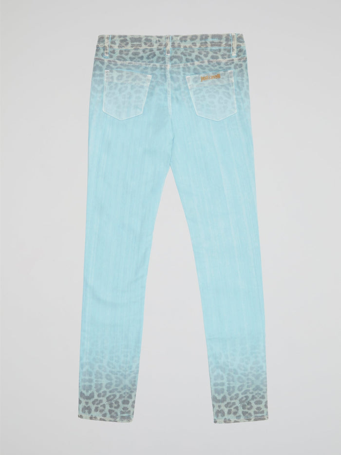 Unleash your wild side with these Blue Leopard Gradient Pants by Just Cavalli. Crafted from luxurious fabric that hugs your curves in all the right places, these pants feature a mesmerizing gradient pattern that transitions from deep indigo to fierce leopard print. Step out in style and make a statement with these bold and trendy pants that are sure to turn heads wherever you go.