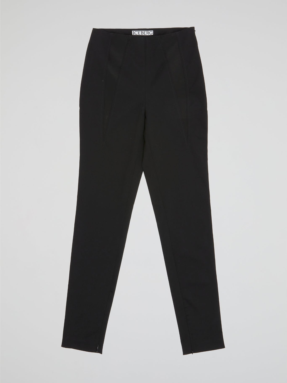 Elevate your wardrobe with these sleek and sophisticated Black High Waist Trousers from Iceberg, perfect for a day at the office or a night out on the town. The high waist design creates a flattering silhouette, while the luxurious fabric ensures all-day comfort and style. Make a statement with these timeless trousers that effortlessly blend elegance and edge.