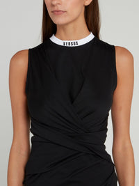 Black Wrap Jersey Dress