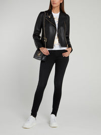 Black Leather Blouson