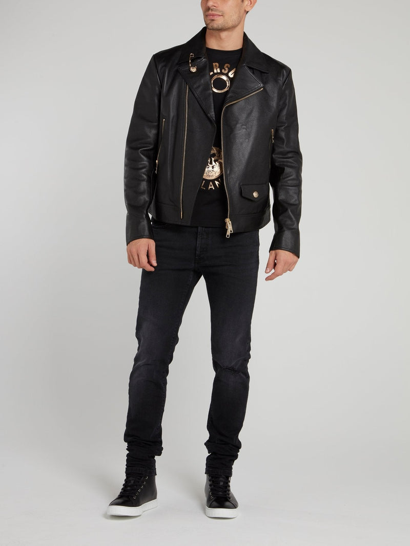 Black Leather Blouson