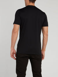 Black Abstract Print T-Shirt