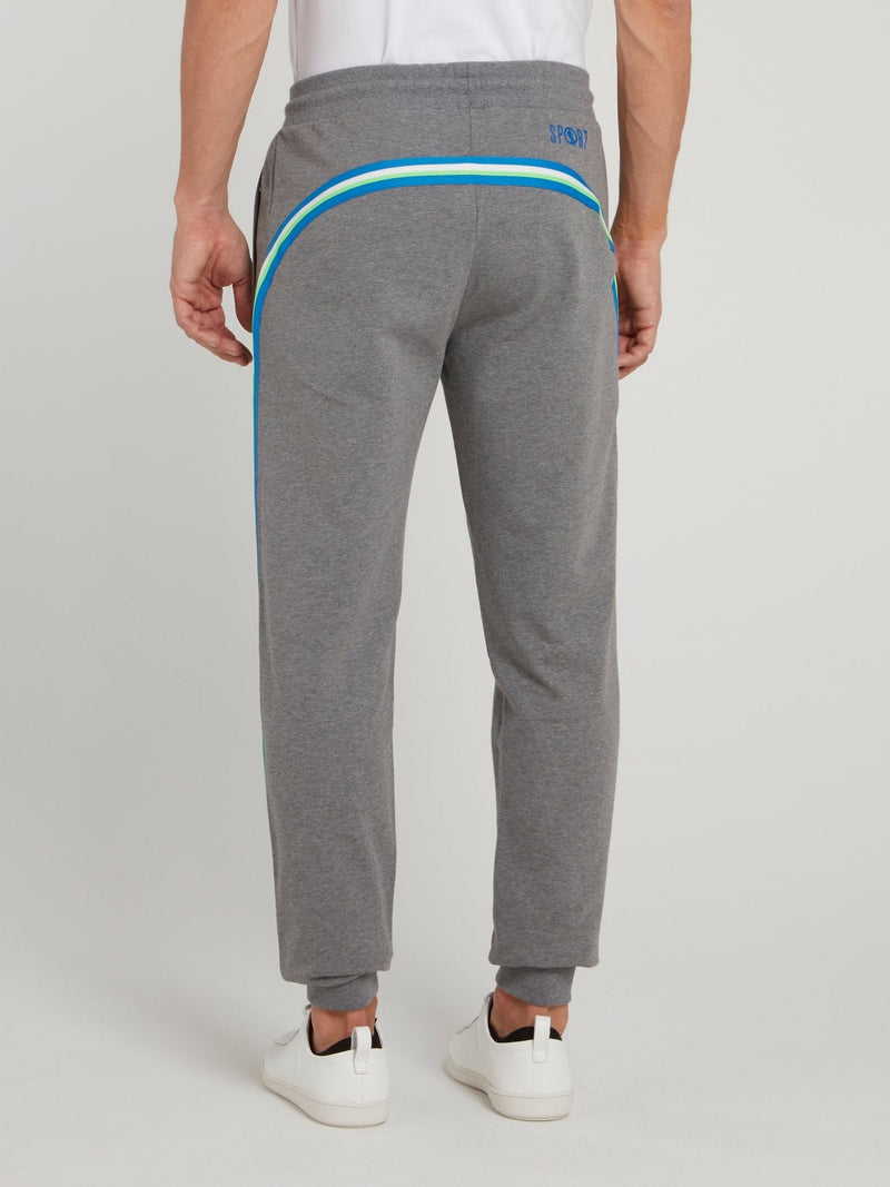 Grey Side Stripe Fleece Pants