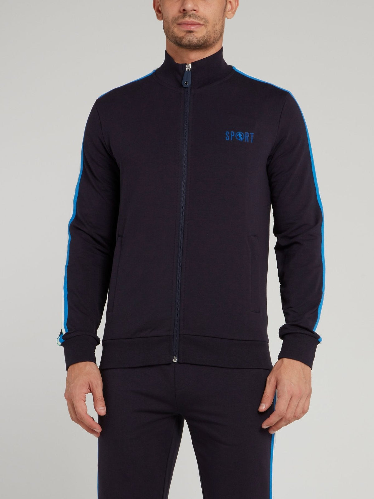 Navy Sport Logo Jacket