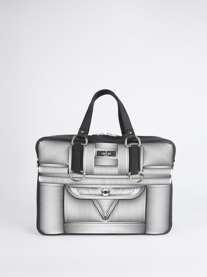 Black and White Nikandros Optical Duffle Bag