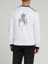 White Scratch Skull Sweatshirt