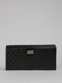 Studded Logo Quilted Clutch Bag