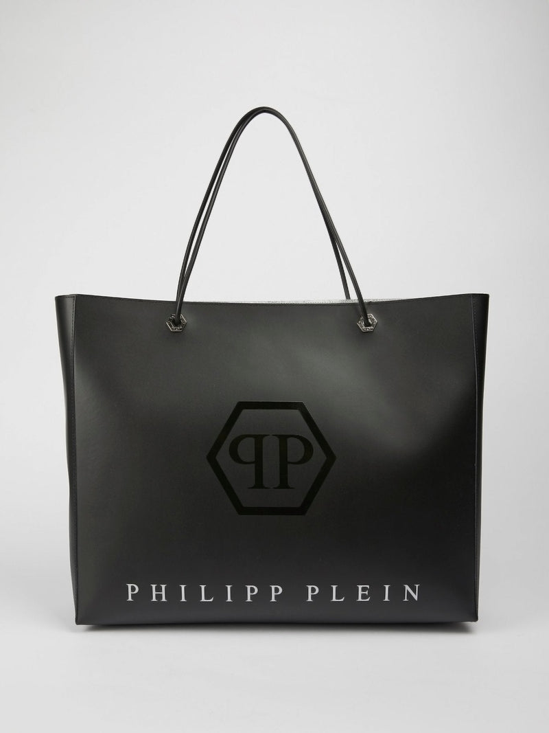 Black Classic Logo Tote Bag