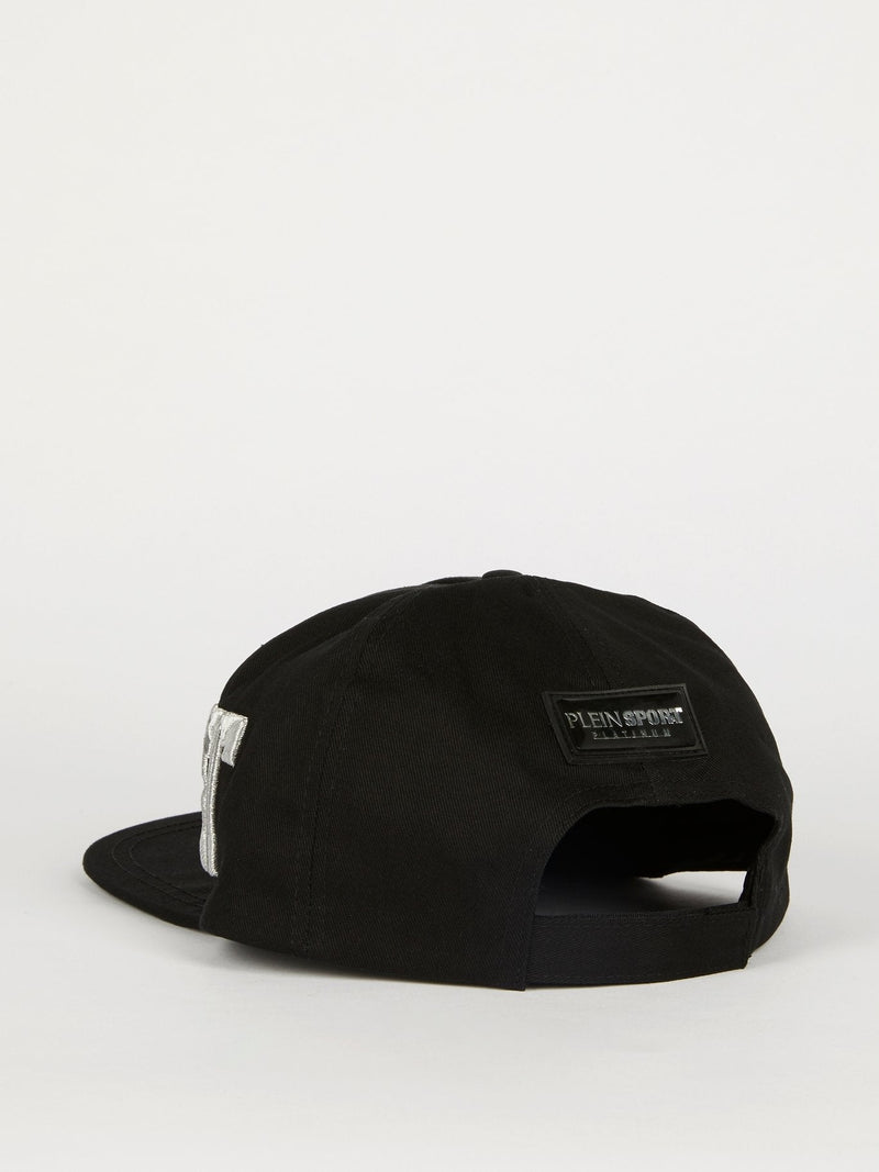 Black Logo Embroidered Baseball Cap