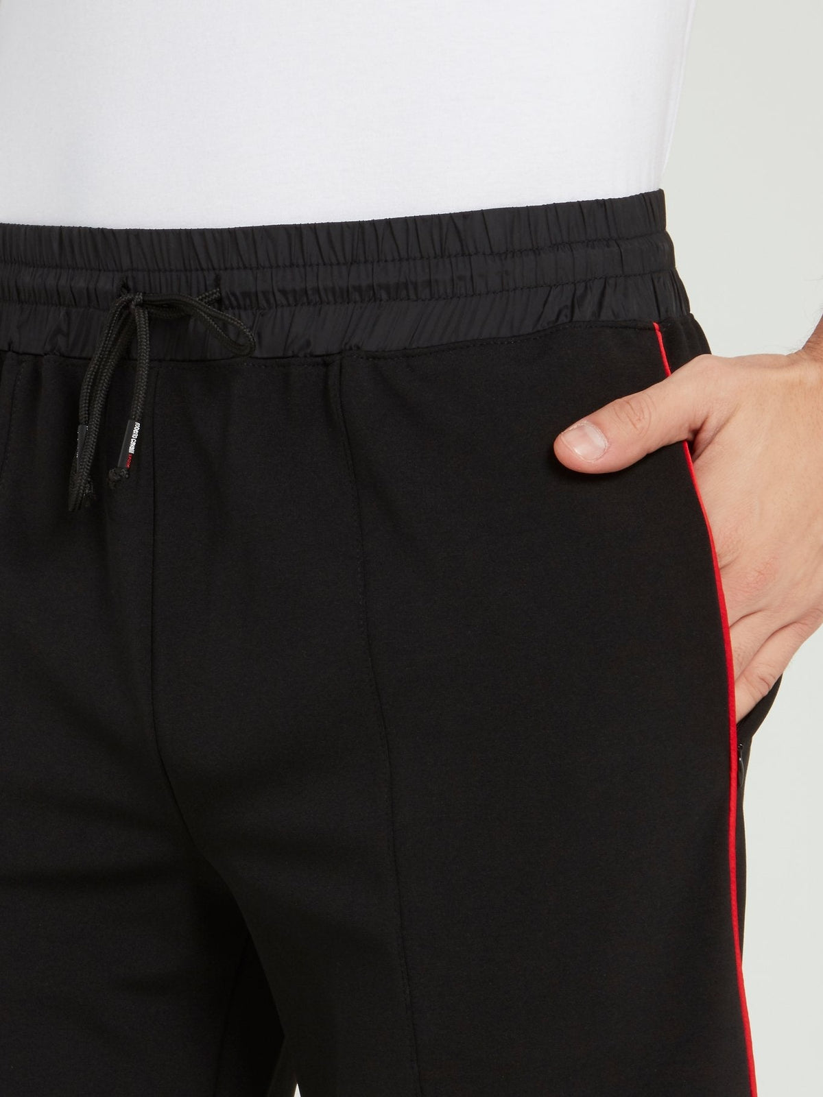 Black With Side Line Detail Shorts