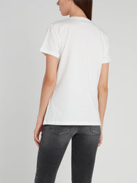 White Studded Logo T-Shirt