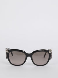 Acetate Square Snake Detail Sunglasses