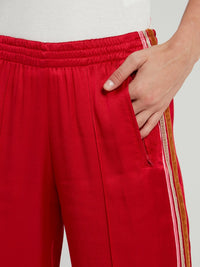 Red Waistband Jogging Trousers