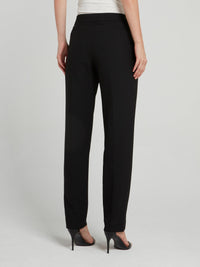 Black Sculpted Tailoring Peg Pants