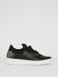 Black Low Top Leather Sneakers