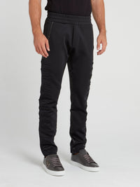 Black Logo Embroidered Jogging Trousers